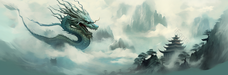 中国风古典水墨风绿色背景图,插画/手绘图,插画/手绘图库,插画/手绘图下载,插画/手绘